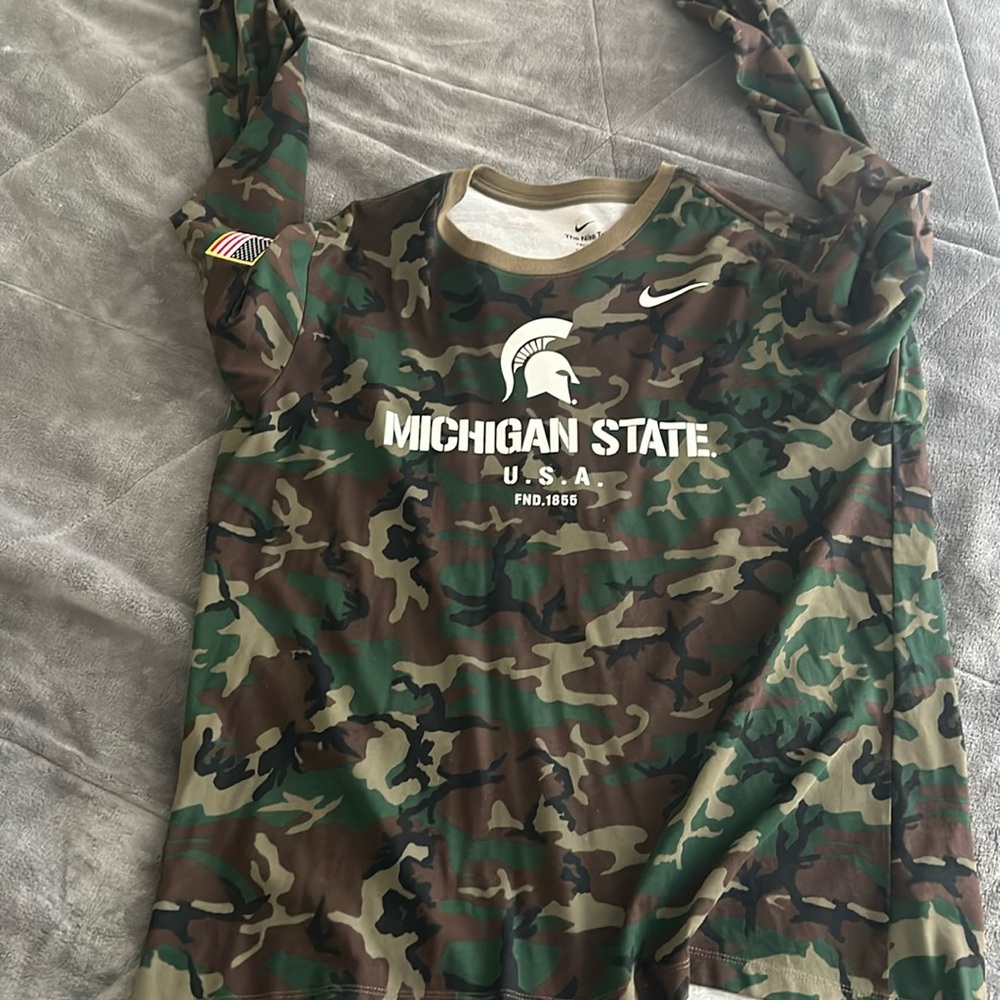 Nike Michigan State camo long sleeve shirt